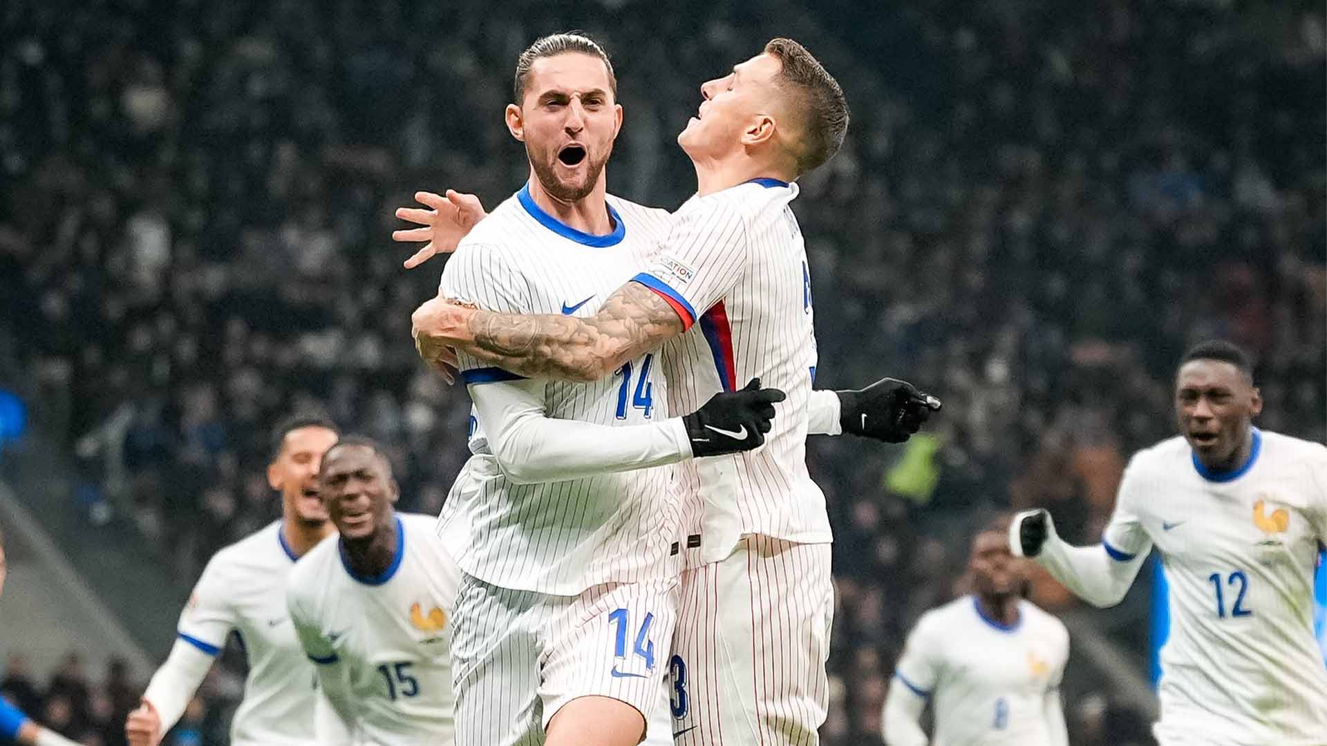 Italia 1-3 Prancis: Rabiot dan Digne Sukses Bawa Les Bleus ke Puncak Klasemen