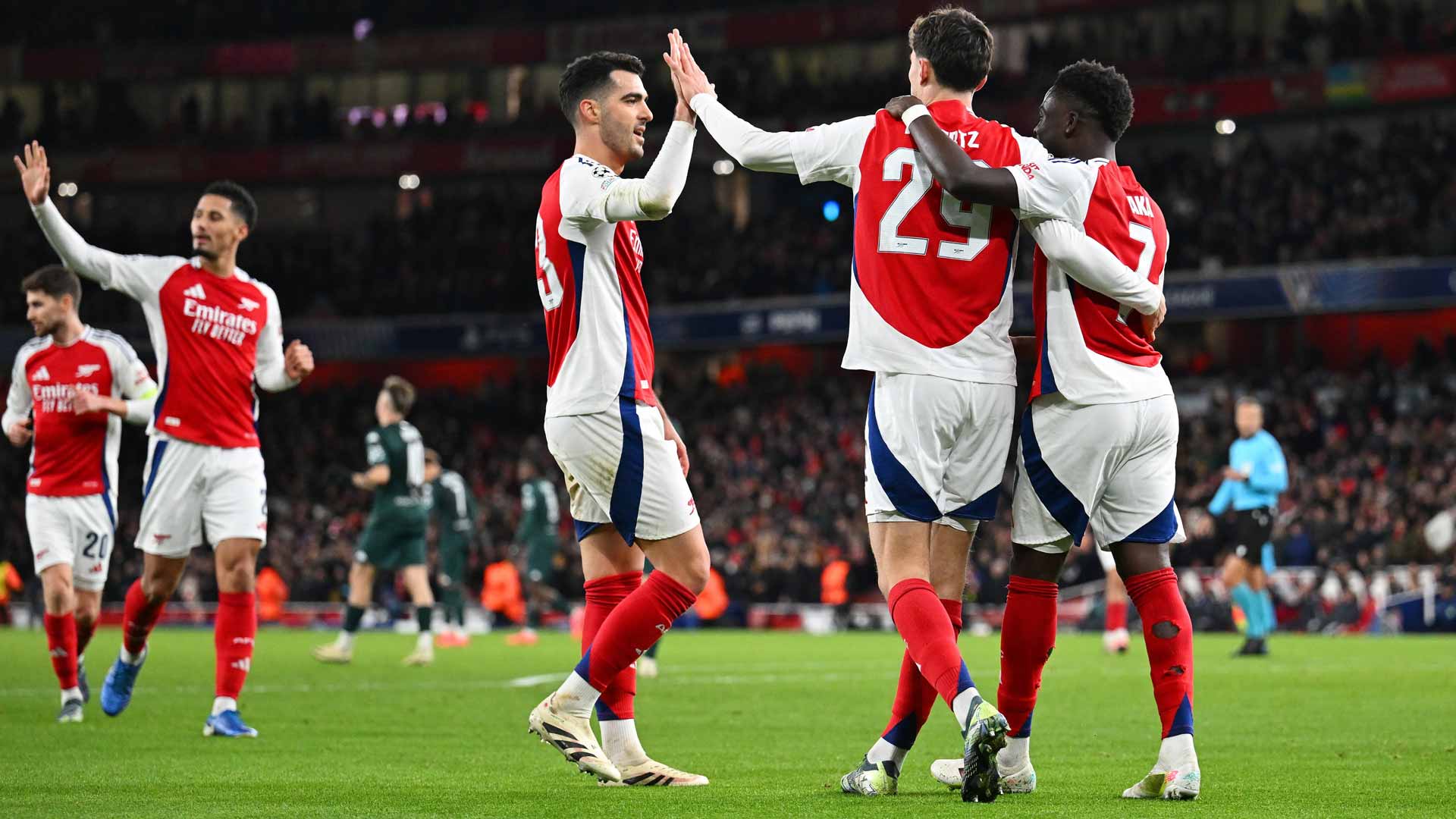 Saka Borong Gol, Arsenal Lumat Monaco di Liga Champions